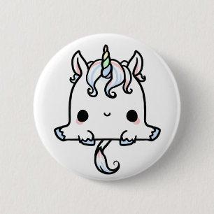 Chapa Redonda De 5 Cm Kawaii Unicorn (¡Cambias el fondo!)