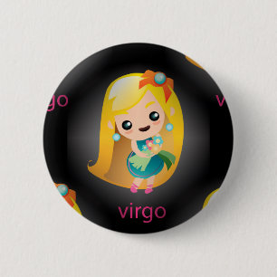 Chapa Redonda De 5 Cm kawaii virgo