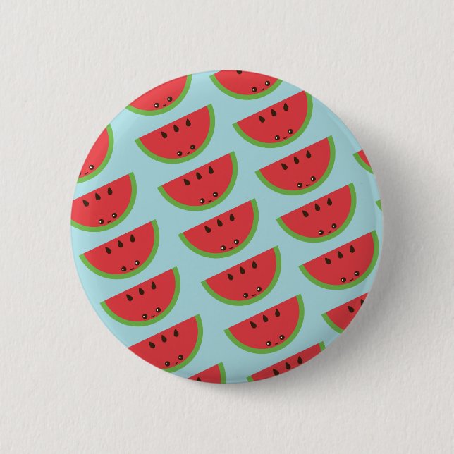 Chapa Redonda De 5 Cm Kawaii Watermelon (Anverso)