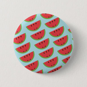 Chapa Redonda De 5 Cm Kawaii Watermelon