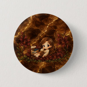 Chapa Redonda De 5 Cm Kawaii Zodiac Neos Virgo