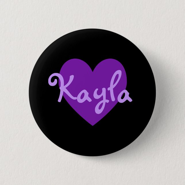 Chapa Redonda De 5 Cm Kayla en morado (Anverso)