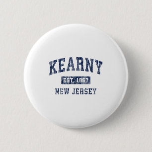 Chapa Redonda De 5 Cm Kearny Nueva Jersey Nj Deportes Establecidos Vinta