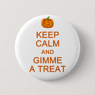 Chapa Redonda De 5 Cm Keep Calm & Gimme a Treat button