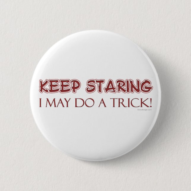 Chapa Redonda De 5 Cm Keep Staring Button (Anverso)