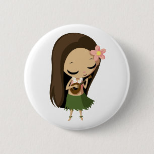 Chapa Redonda De 5 Cm Keilana el chica de Hula