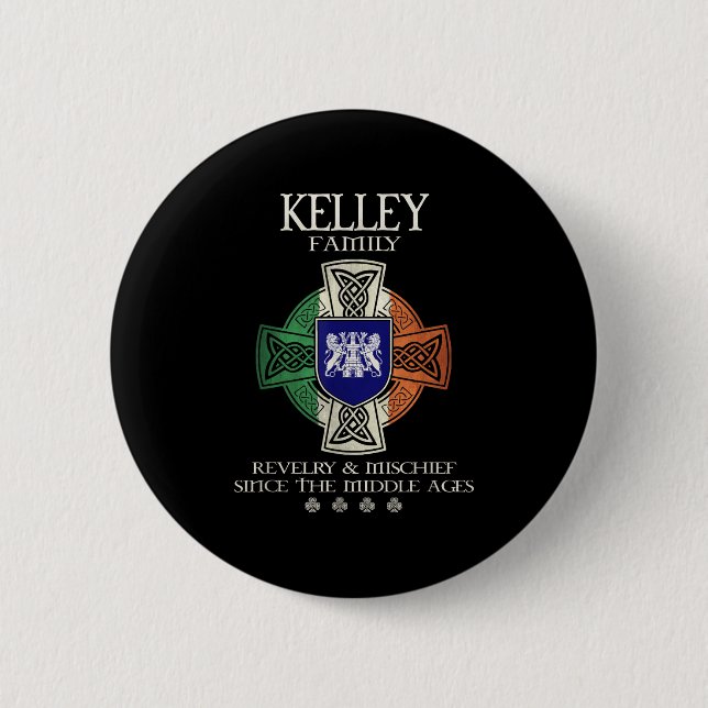 Chapa Redonda De 5 Cm Kelley Family Ireland Kelley Surname (Anverso)