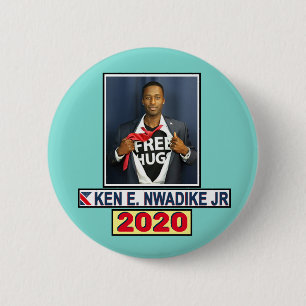 Chapa Redonda De 5 Cm Ken W. Nwadike, Jr. para el Presidente