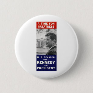 Chapa Redonda De 5 Cm Kennedy - una época para la grandeza