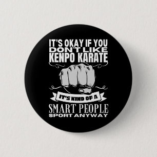Chapa Redonda De 5 Cm Kenpo Karate Es Para La Gente Inteligente Y Divert