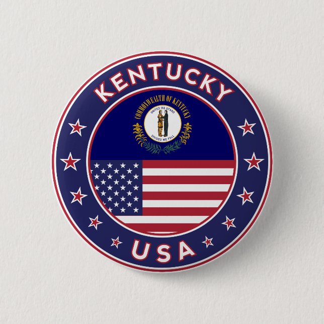 Chapa Redonda De 5 Cm Kentucky (Anverso)