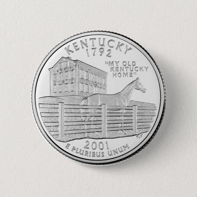 Chapa Redonda De 5 Cm Kentucky (Anverso)
