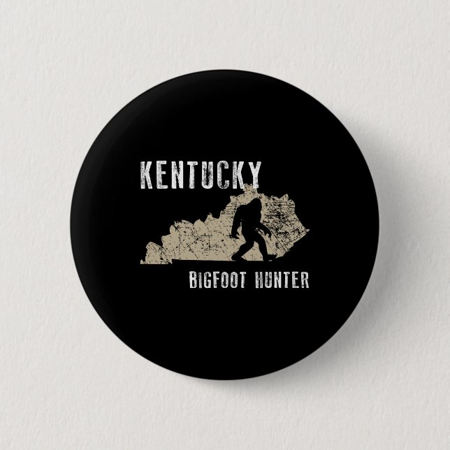 Chapa Redonda De 5 Cm Kentucky Bigfoot Hunter (Anverso)