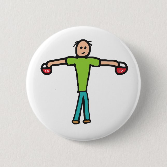 Chapa Redonda De 5 Cm Kettlebells (Anverso)