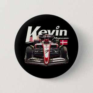 Chapa Redonda De 5 Cm Kevin Magnussen, controlador de fórmula 1, KMAG20