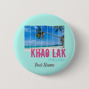 Chapa Redonda De 5 Cm Khao Lak Phang-Nga Souvenir Tailandés de Playa Vin