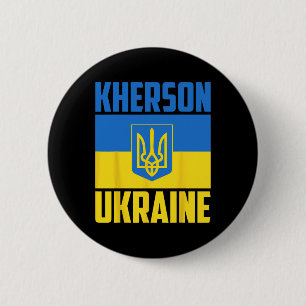Chapa Redonda De 5 Cm Kherson Ucrania Bandera de la victoria ucraniana A