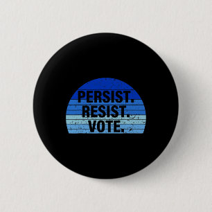 Chapa Redonda De 5 Cm Ki Persist Resist Vote Demócratas 2020 Vint