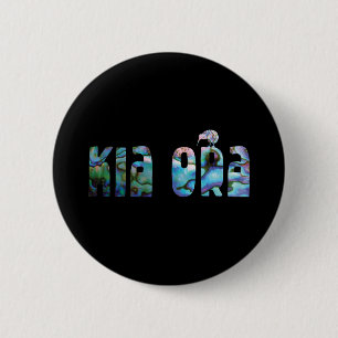 CHAPA REDONDA DE 5 CM KIA ORA KIWI GREETING