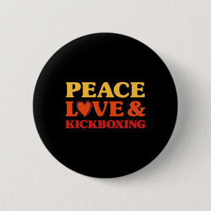 Chapa Redonda De 5 Cm Kickboxing amo el kickboxing para hombres y mujere