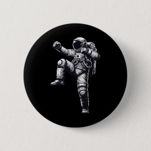 Chapa Redonda De 5 Cm Kickboxing astronauta tailandés muay