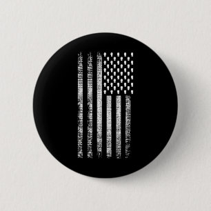Chapa Redonda De 5 Cm Kickboxing Bandera Americana