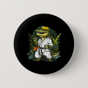 Chapa Redonda De 5 Cm Kickboxing Crocodile Artes Marciales Karate Jiu-Ji