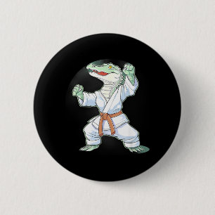 Chapa Redonda De 5 Cm Kickboxing Crocodile Artes Marciales Karate Jiu-Ji