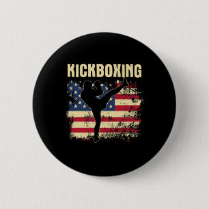 Chapa Redonda De 5 Cm Kickboxing - Entrenador de Artes Marciales Mixtas