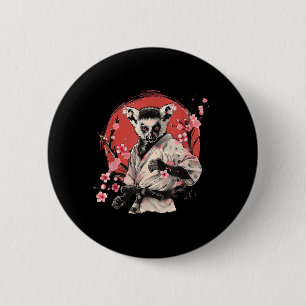 Chapa Redonda De 5 Cm Kickboxing Lémur Artes Marciales Karate Jiu-Jitsu 