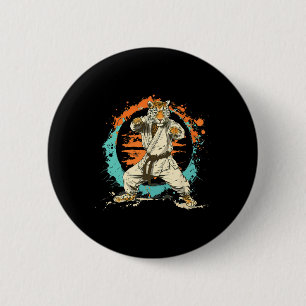 Chapa Redonda De 5 Cm Kickboxing Leopardo Taekwondo Karate Mma Artes Mar