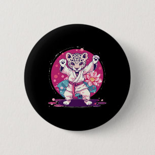 Chapa Redonda De 5 Cm Kickboxing Leopardo Taekwondo Karate Mma Artes Mar