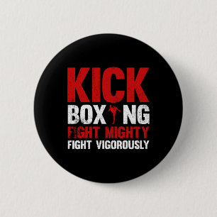 Chapa Redonda De 5 Cm Kickboxing Lucha Poderosa Lucha Vigorosamente Kick