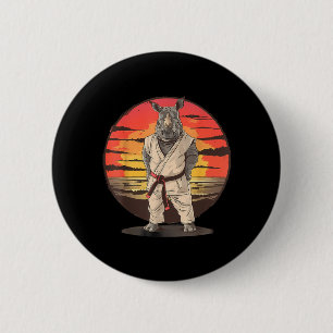 Chapa Redonda De 5 Cm Kickboxing Rhino Taekwondo Karate MMA Divertido