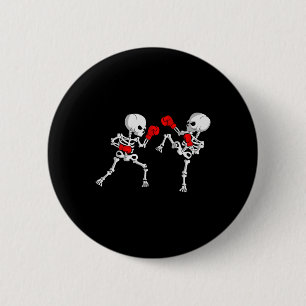 Chapa Redonda De 5 Cm Kickboxing Skeleton Kickboxer Boxing Mma