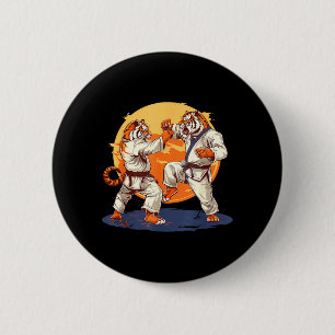 Chapa Redonda De 5 Cm Kickboxing Tigre Karate Jiu-Jitsu Taekwondo Judo