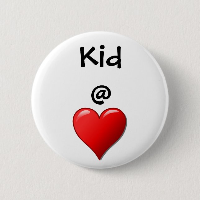 Chapa Redonda De 5 Cm Kid @ Heart (Anverso)