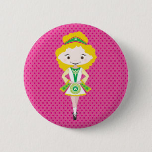 Chapa Redonda De 5 Cm KIDLETS:: blonde irlandés del bailarín