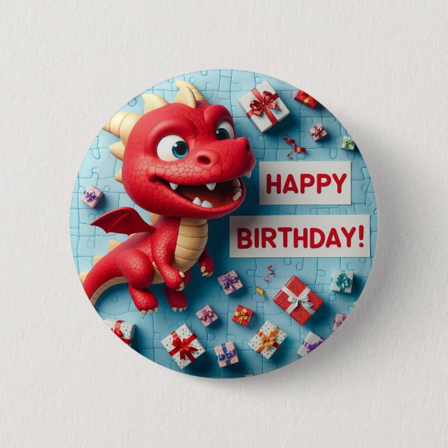 Chapa Redonda De 5 Cm Kid's birthday badge (Anverso)