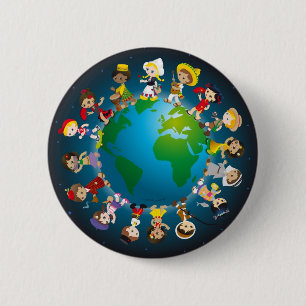 Chapa Redonda De 5 Cm Kidz del mundo