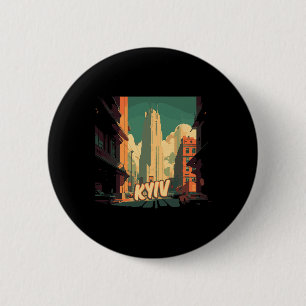Chapa Redonda De 5 Cm Kiev Retro Ucrania Vintage de Kiev Viajando Viaje