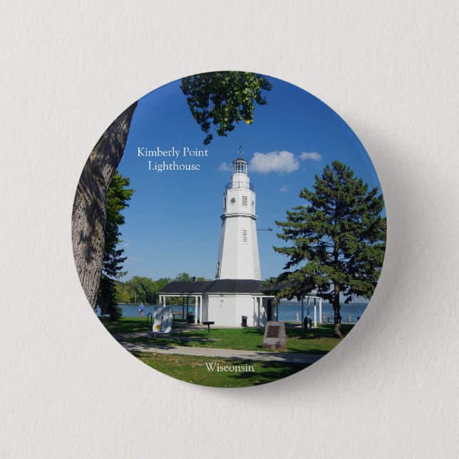 Chapa Redonda De 5 Cm Kimberly Point Lighthouse button (Anverso)