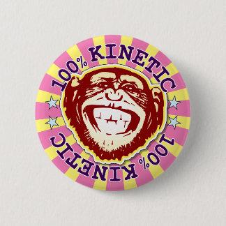 Chapa Redonda De 5 Cm Kinetic 100% Funny Monkey Badge