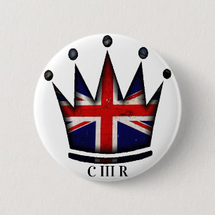 Chapa Redonda De 5 Cm King Charles III 6 Cm Round Badge