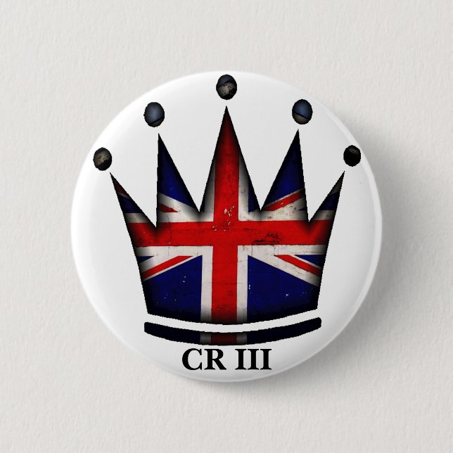 Chapa Redonda De 5 Cm King Charles III 6 Cm Round Badge (Anverso)