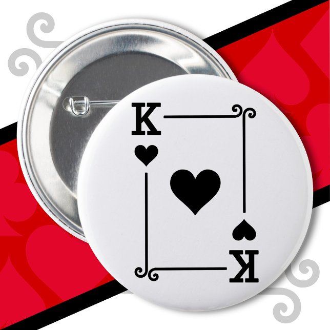 Chapa Redonda De 5 Cm King Hearts Card Costume Jugando Cartas King Heart (Subido por el creador)