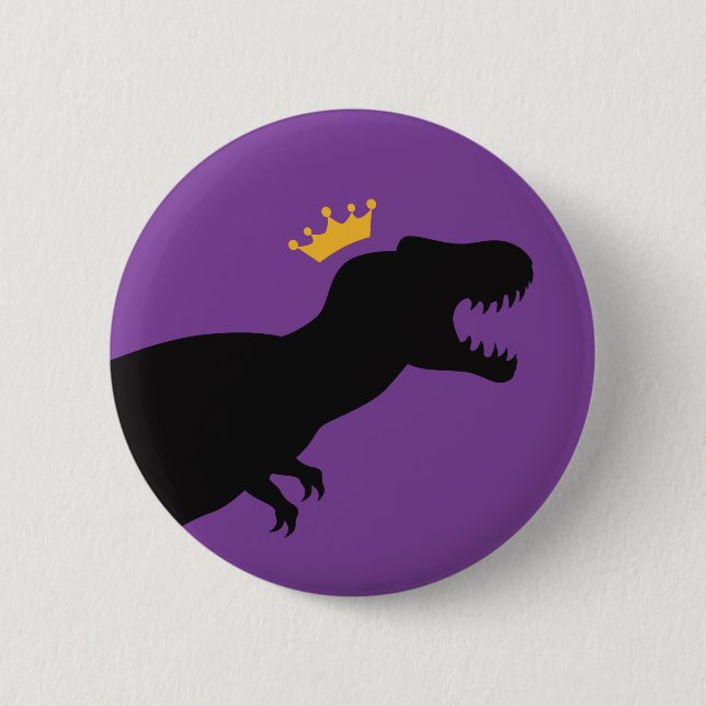 Chapa Redonda De 5 Cm King T-Rex (Anverso)