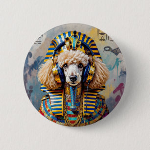 CHAPA REDONDA DE 5 CM KING TUT-FRANCH POODLE