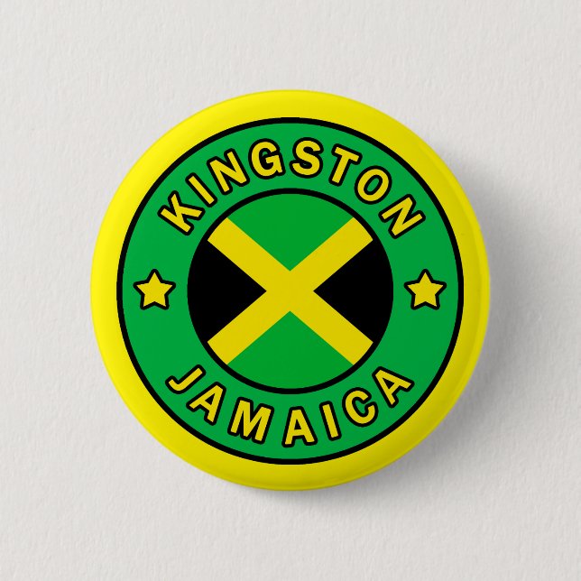 Chapa Redonda De 5 Cm Kingston Jamaica (Anverso)