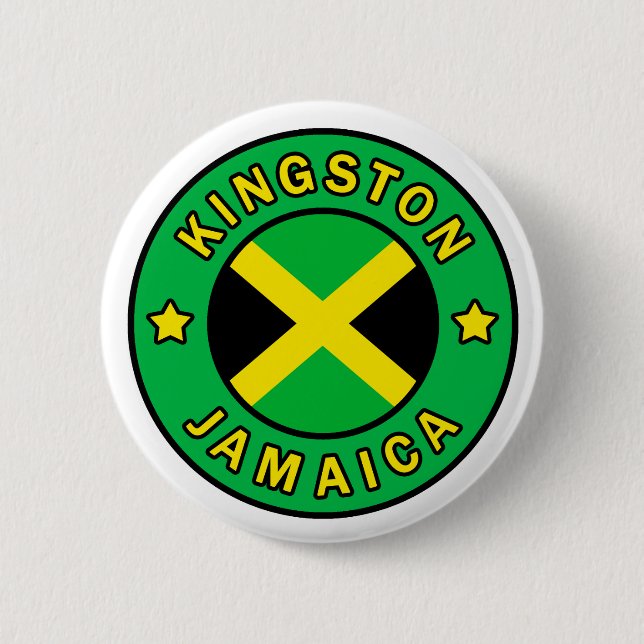 Chapa Redonda De 5 Cm Kingston Jamaica (Anverso)